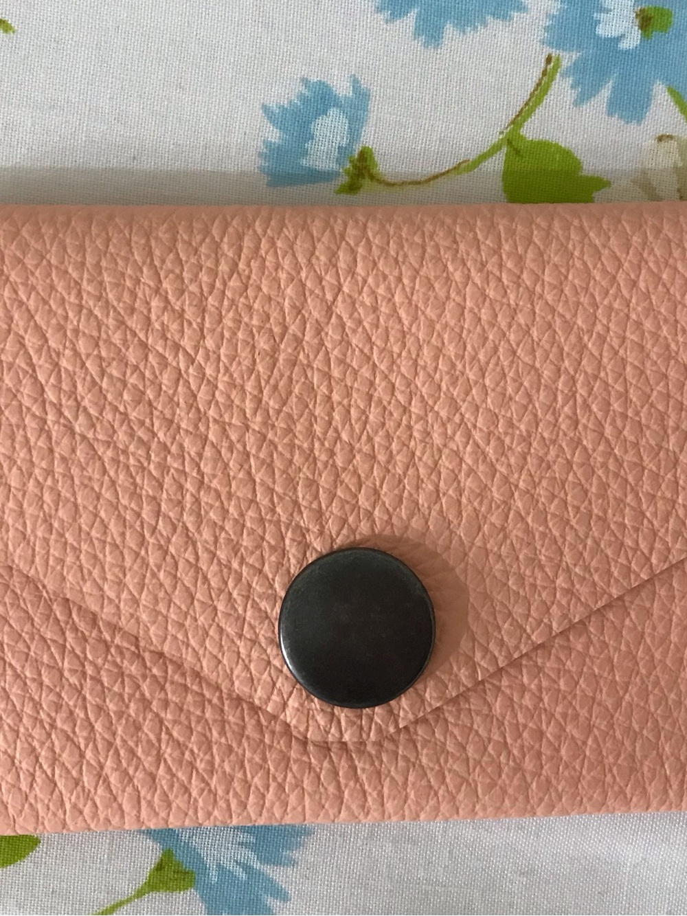 Handmade Genuine Peach Textured Leather Card Holder Wallet
